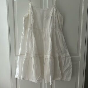 Urban Outfitters White Ruffle Lace Dress